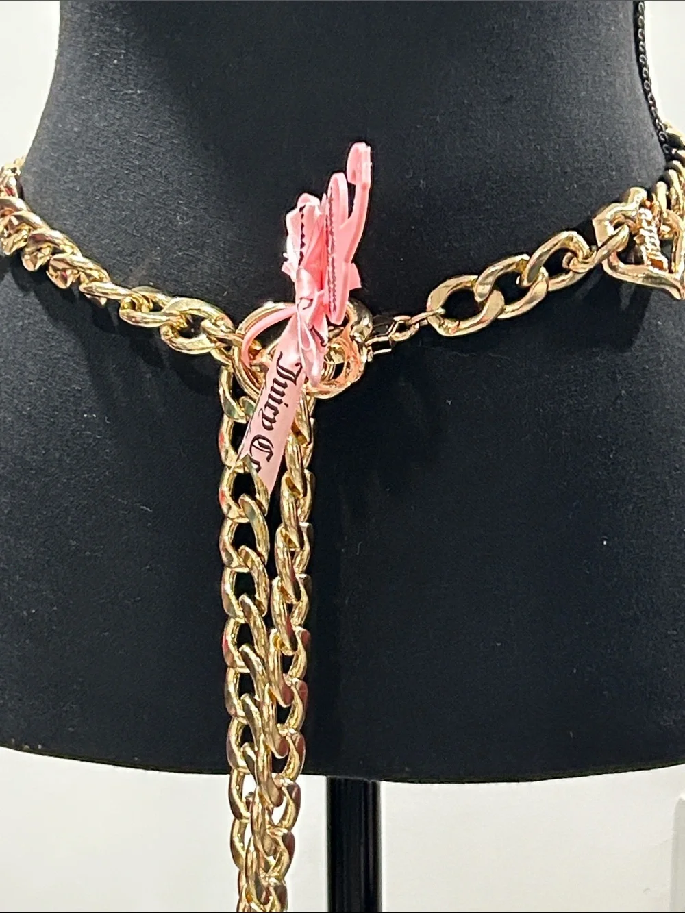 Juicy Couture Gold Heart Chain Belt